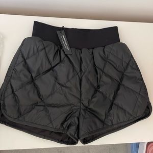Maniere De Vior Leather Shorts